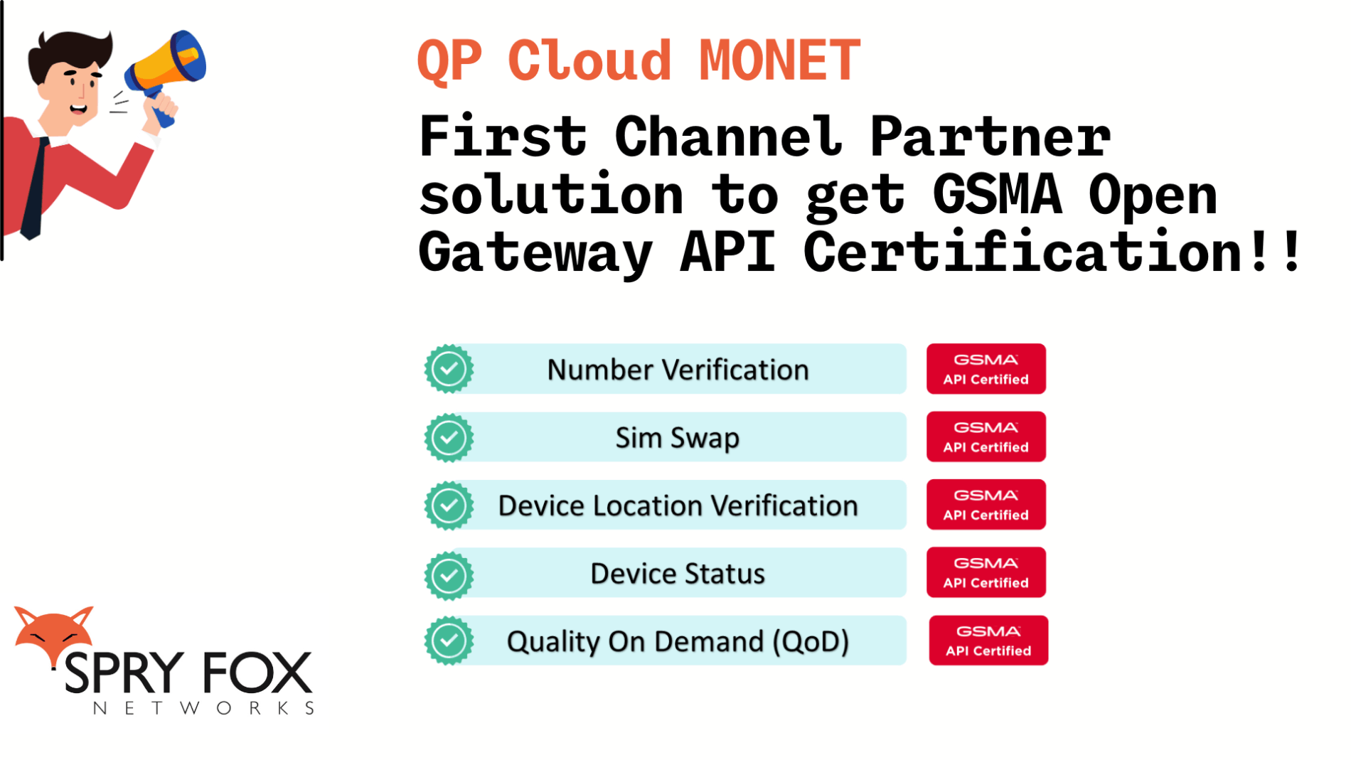 GSMA Open Gateway Certified 