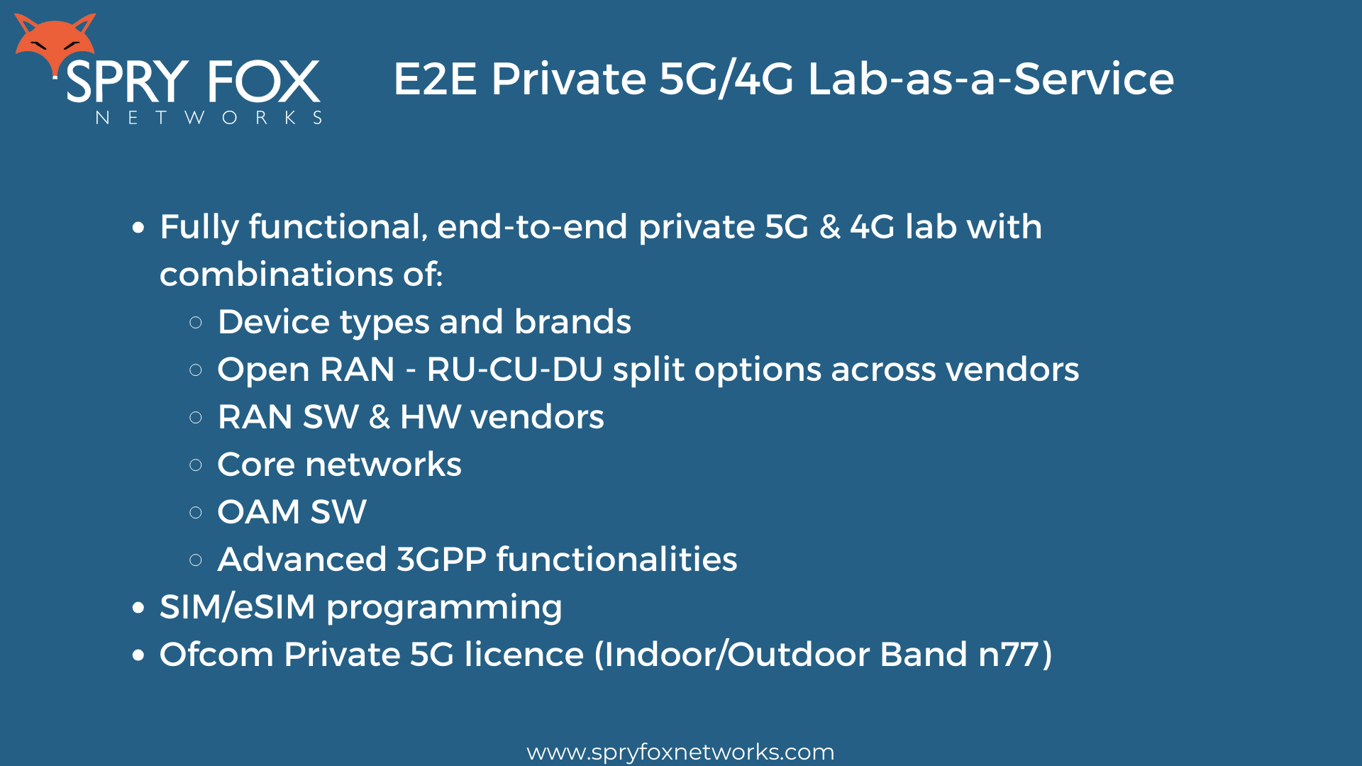 Private 5G and 4G Services