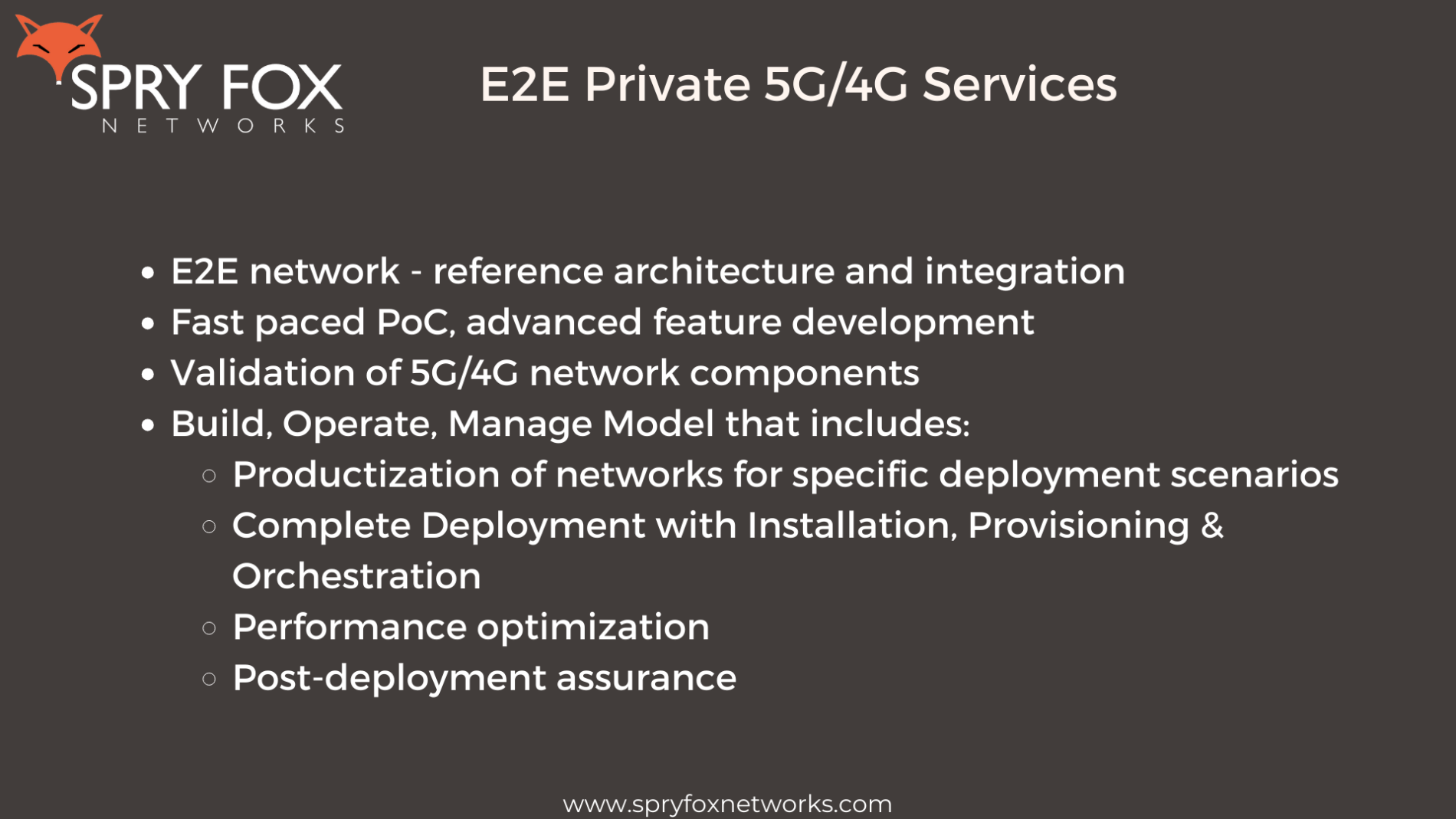 Private 5G and 4G Services